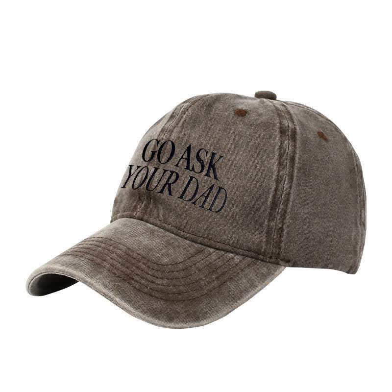 Gorra de béisbol ajustable bordada "Pregúntale a tu papá"