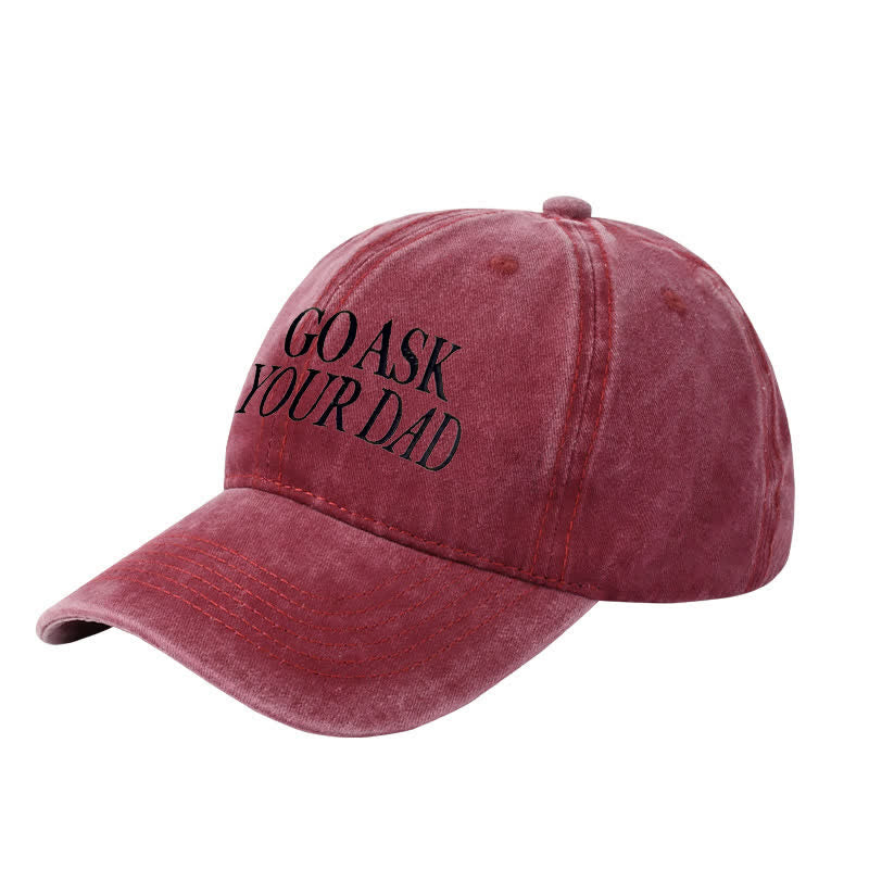 Gorra de béisbol ajustable bordada "Pregúntale a tu papá"