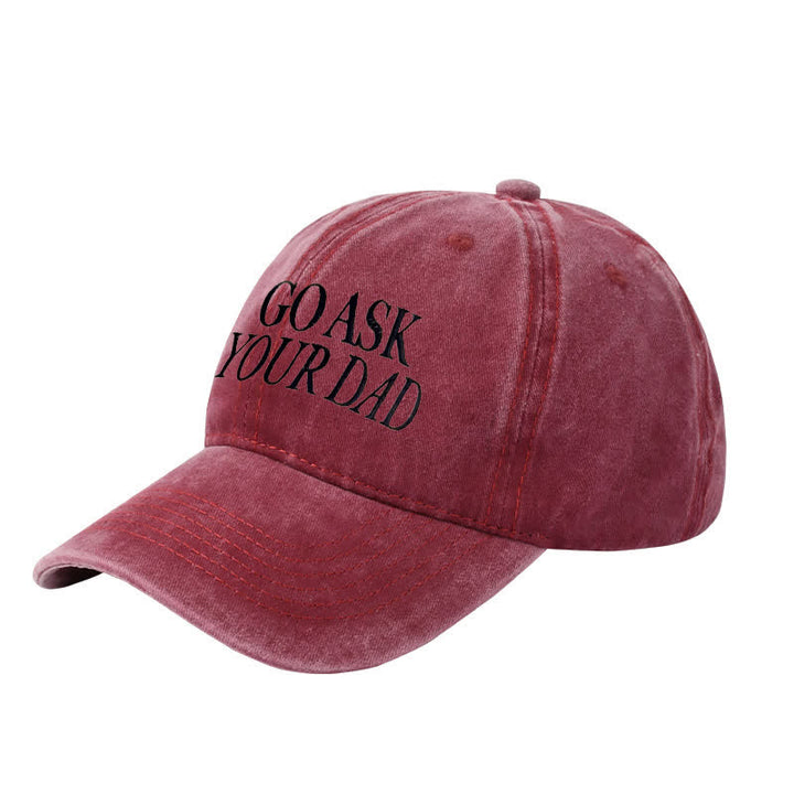 Gorra de béisbol ajustable bordada "Pregúntale a tu papá"