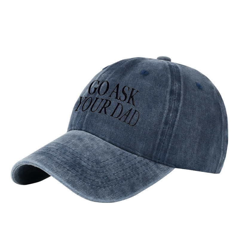 Gorra de béisbol ajustable bordada "Pregúntale a tu papá"