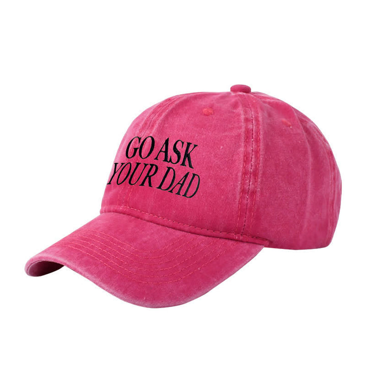 Gorra de béisbol ajustable bordada "Pregúntale a tu papá"