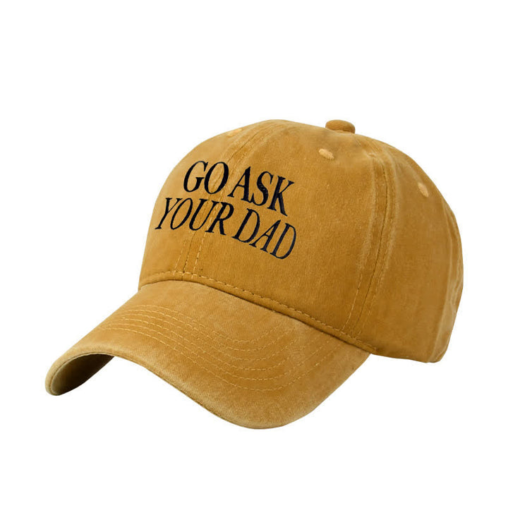 Gorra de béisbol ajustable bordada "Pregúntale a tu papá"