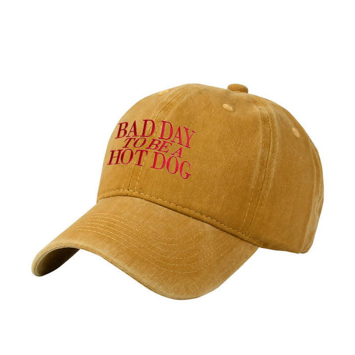 Gorra de béisbol ajustable bordada "Mal día para ser un perrito caliente"