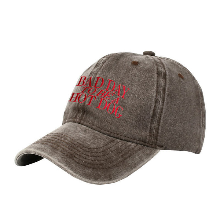 Gorra de béisbol ajustable bordada "Mal día para ser un perrito caliente"