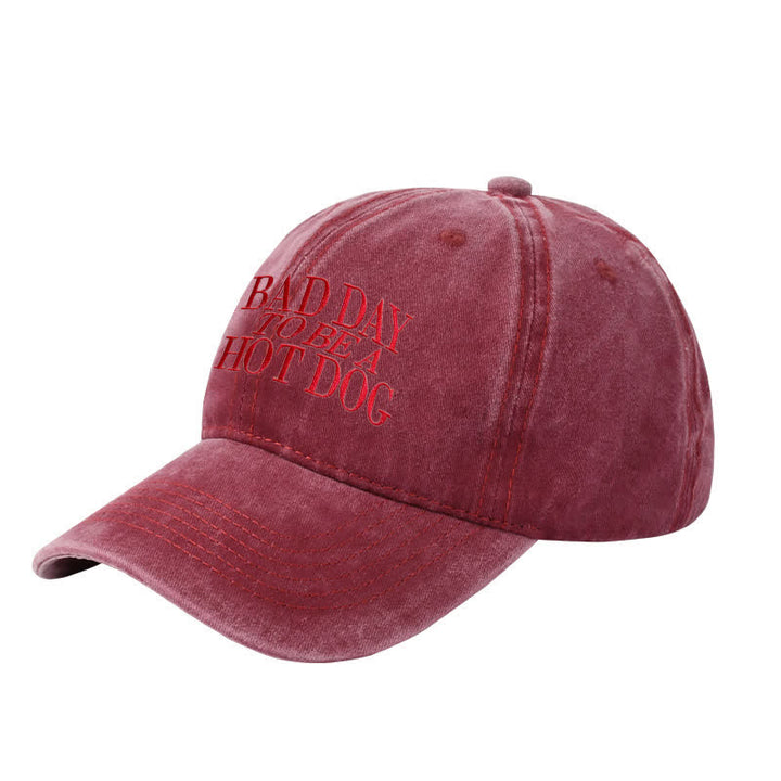 Gorra de béisbol ajustable bordada "Mal día para ser un perrito caliente"