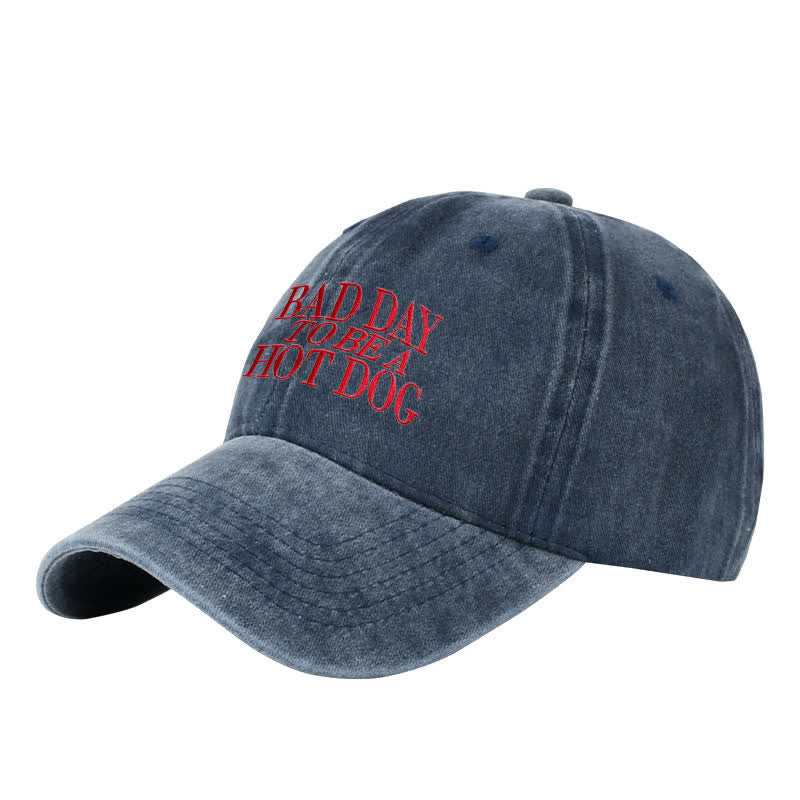 Gorra de béisbol ajustable bordada "Mal día para ser un perrito caliente"