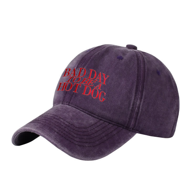 Gorra de béisbol ajustable bordada "Mal día para ser un perrito caliente"