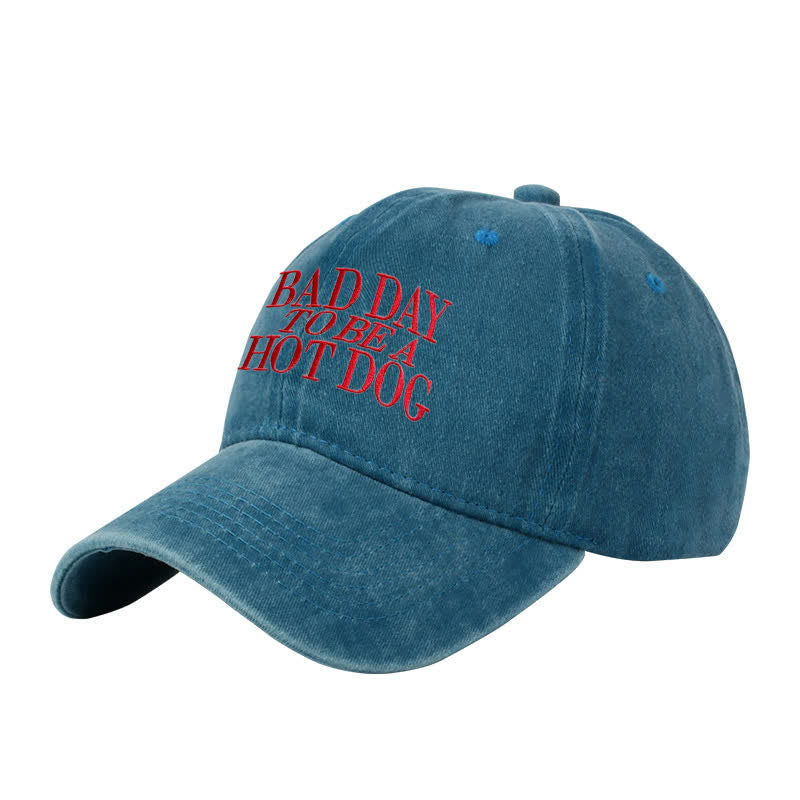 Gorra de béisbol ajustable bordada "Mal día para ser un perrito caliente"