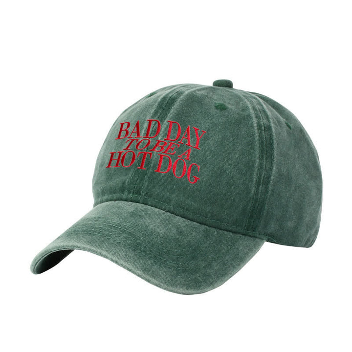 Gorra de béisbol ajustable bordada "Mal día para ser un perrito caliente"