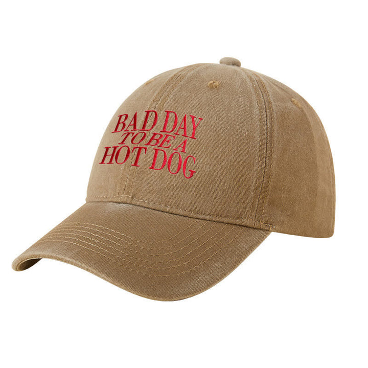 Gorra de béisbol ajustable bordada "Mal día para ser un perrito caliente"