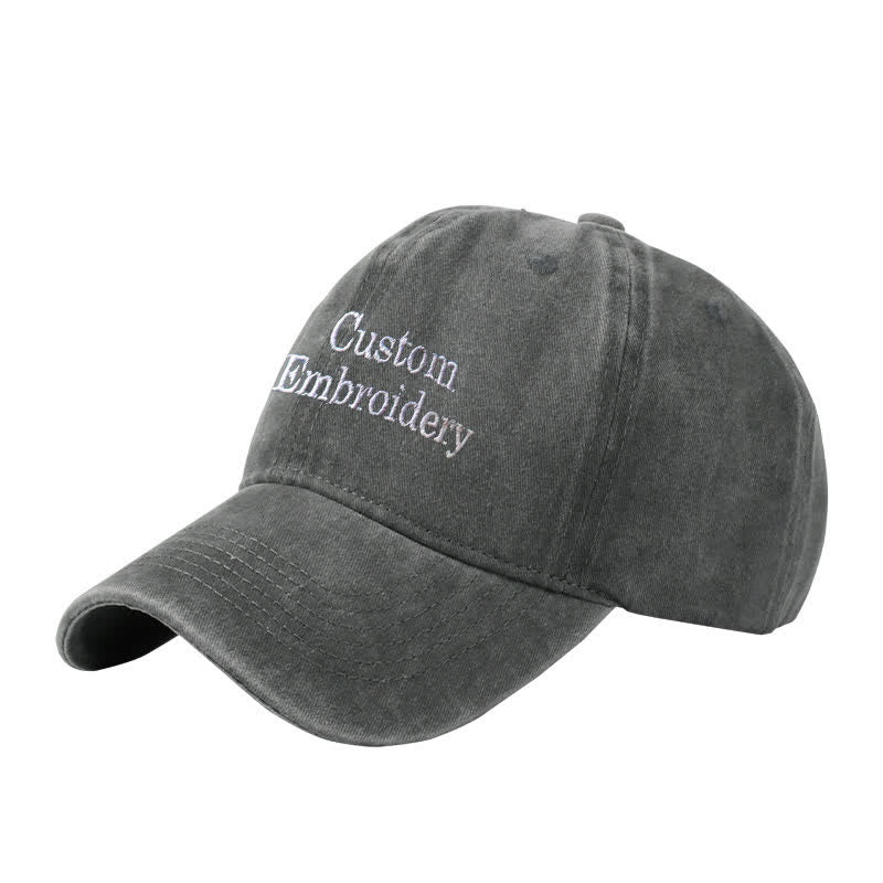 Gorra de béisbol ajustable bordada con texto personalizado