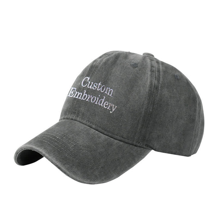 Gorra de béisbol ajustable bordada con texto personalizado