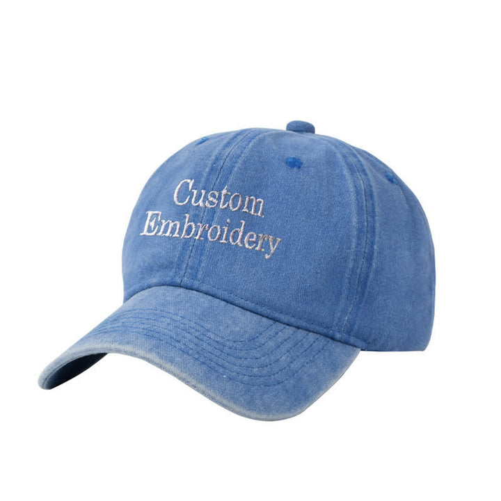 Gorra de béisbol ajustable bordada con texto personalizado