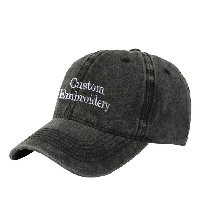 Gorra de béisbol ajustable bordada con texto personalizado