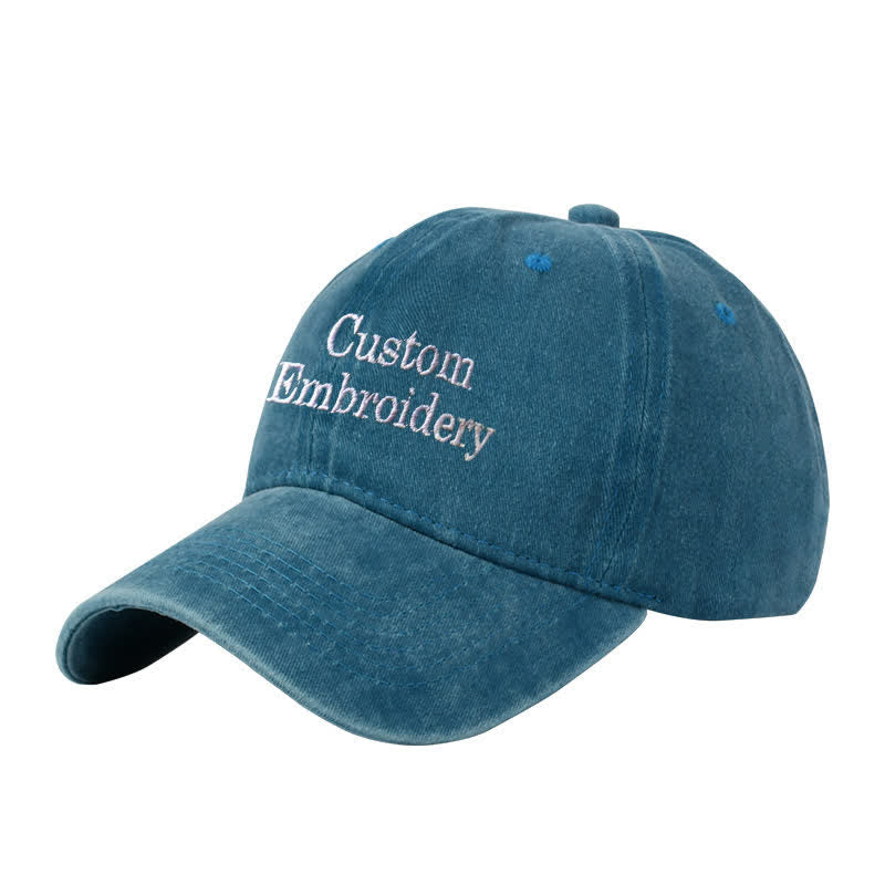 Gorra de béisbol ajustable bordada con texto personalizado