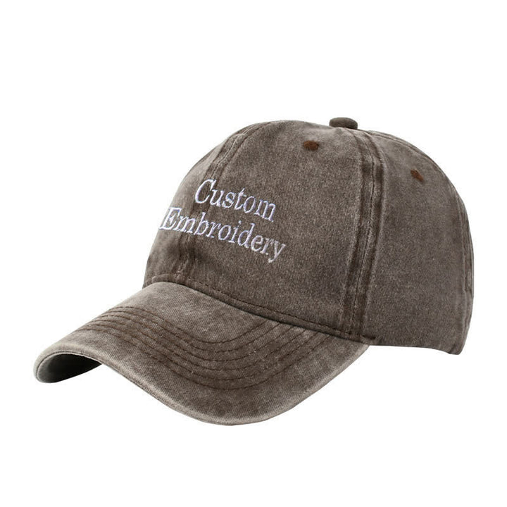 Gorra de béisbol ajustable bordada con texto personalizado