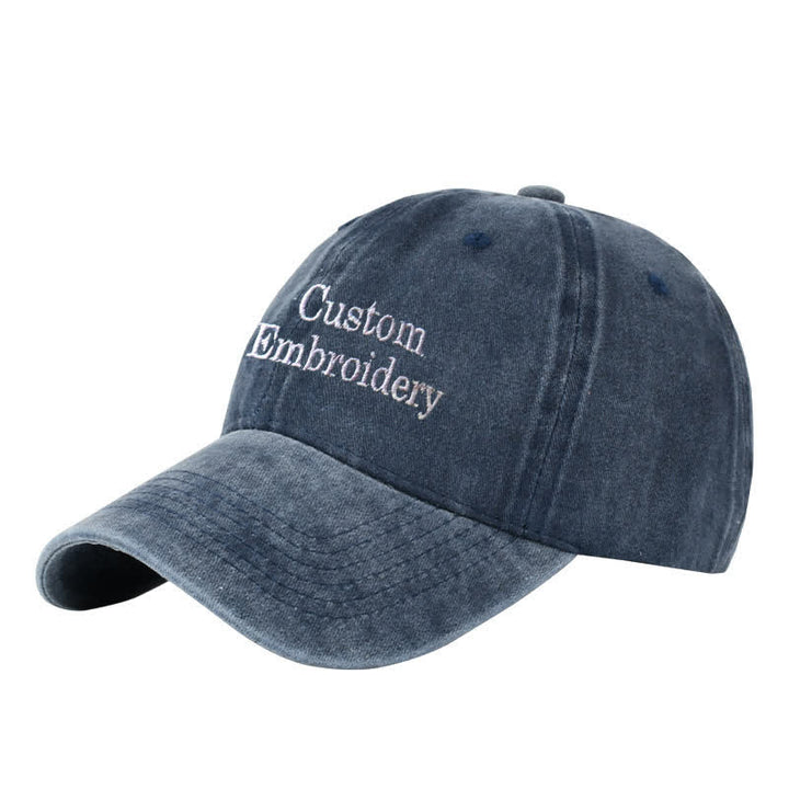 Gorra de béisbol ajustable bordada con texto personalizado