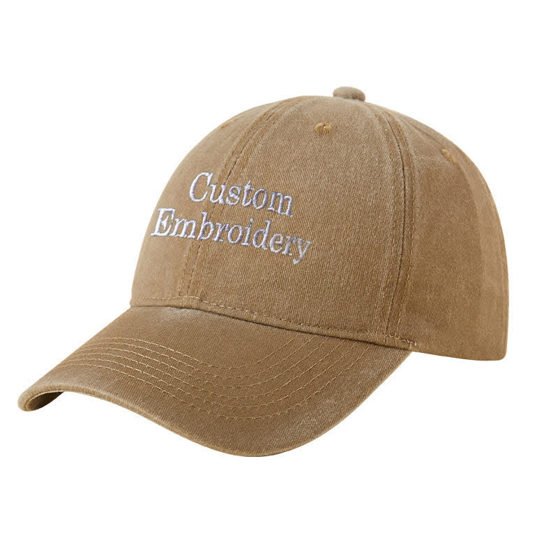 Gorra de béisbol ajustable bordada con texto personalizado
