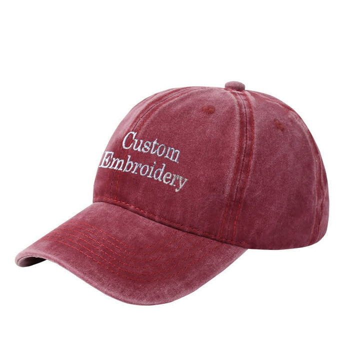 Gorra de béisbol ajustable bordada con texto personalizado
