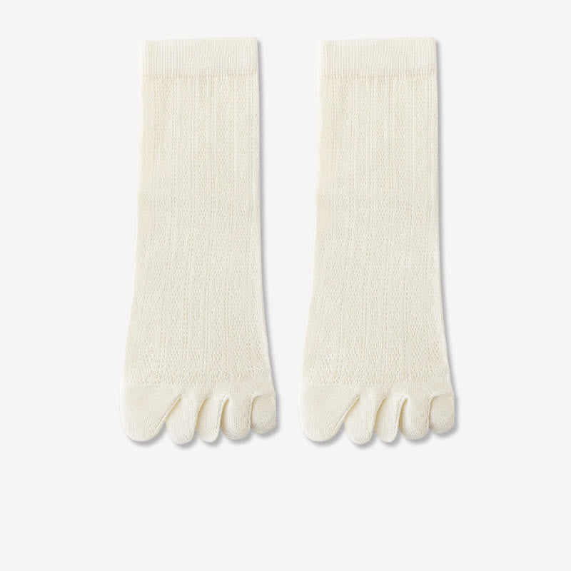 Calcetines de verano de malla fina de cinco dedos para mujer