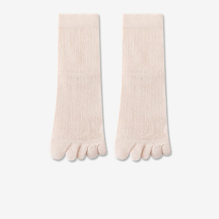 Calcetines de verano de malla fina de cinco dedos para mujer