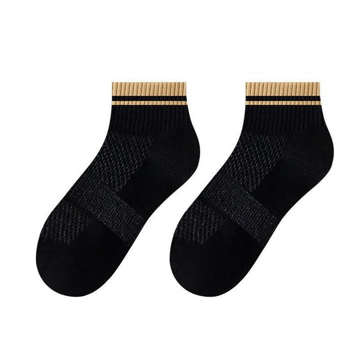 Calcetines cortos finos de verano con diseño acanalado de malla para hombre