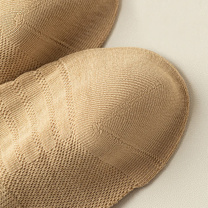 Calcetines cortos finos de verano con diseño acanalado de malla para hombre