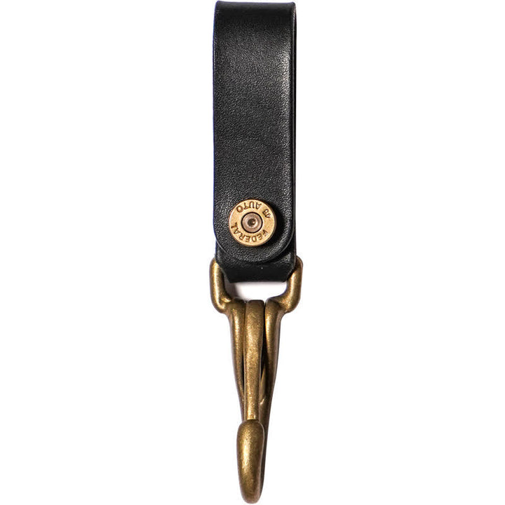 Llavero de cinturón de cuero genuino retro para colgar en la cintura
