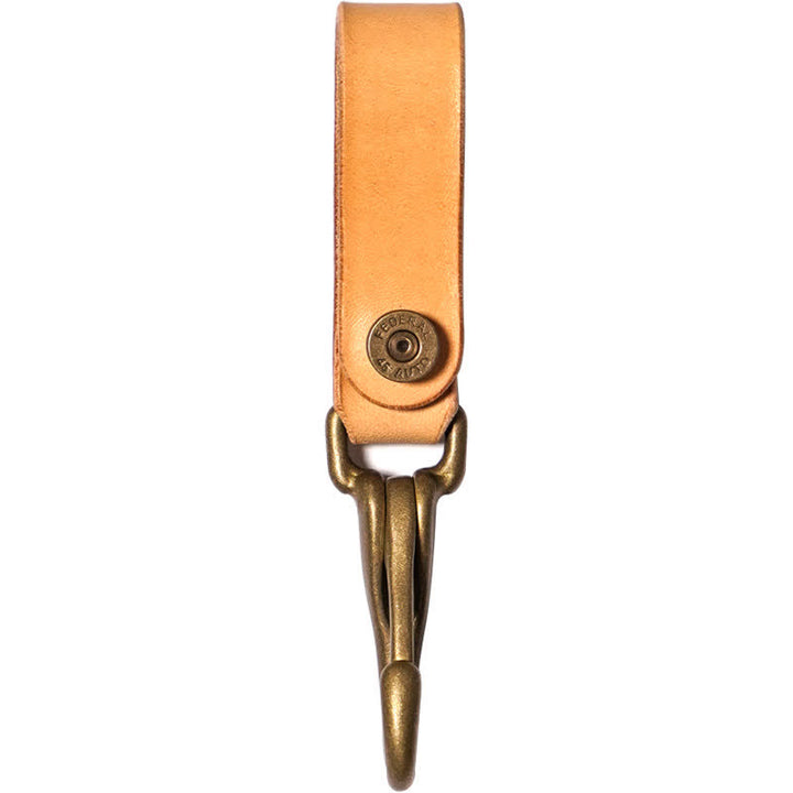 Llavero de cinturón de cuero genuino retro para colgar en la cintura