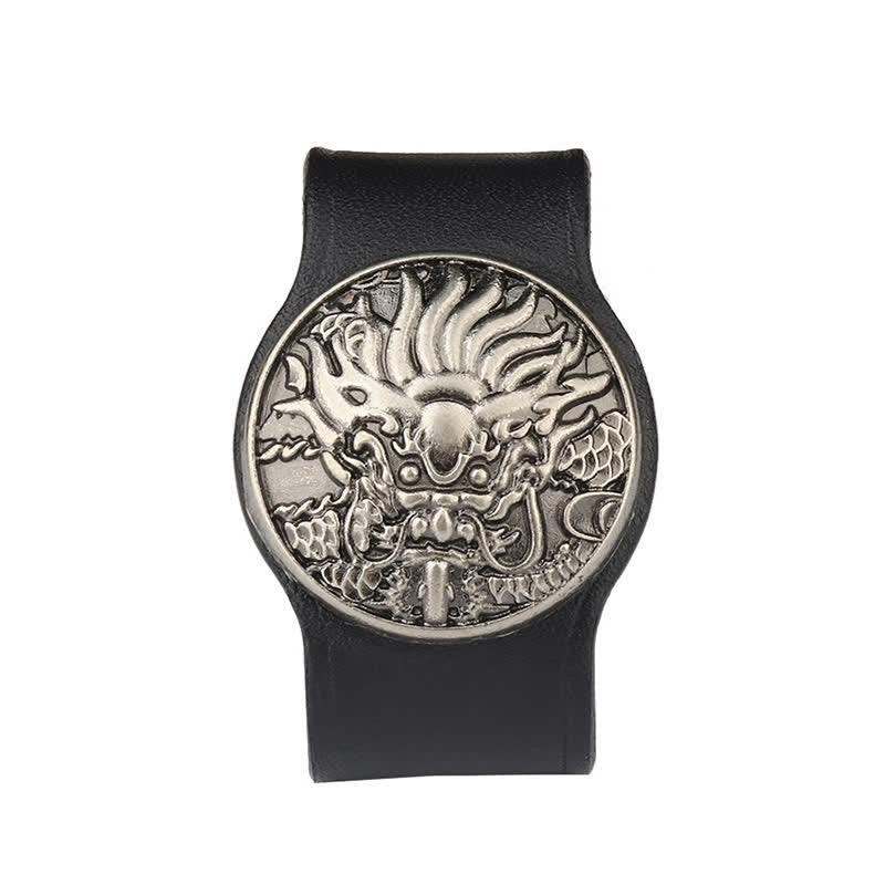 Anillo de fijación para cinturón de cuero auténtico con adorno para cintura