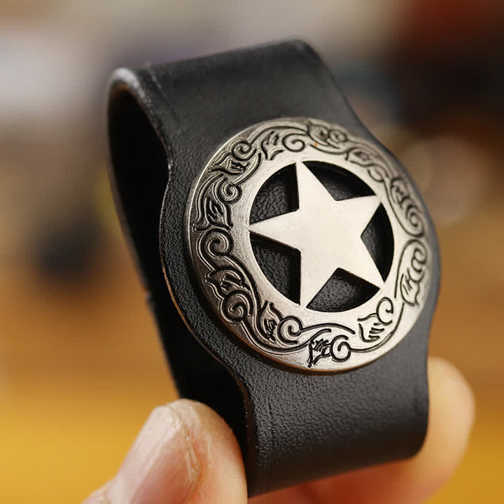 Anillo de fijación para cinturón de cuero auténtico con adorno para cintura
