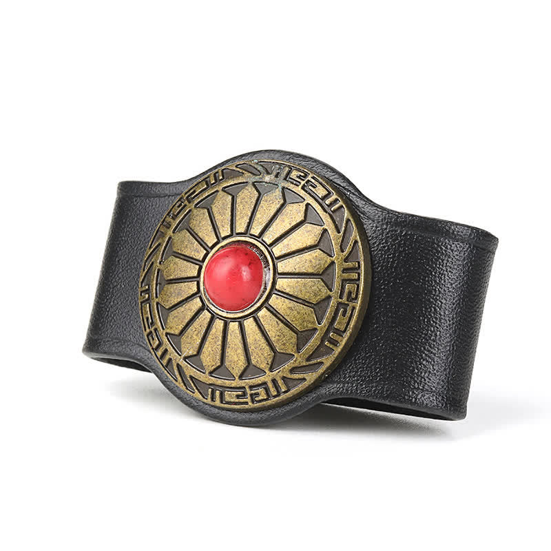 Anillo de fijación para cinturón de cuero auténtico con adorno para cintura