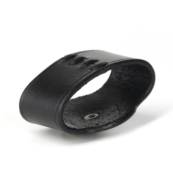 Anillo de fijación para cinturón de cuero auténtico con adorno para cintura