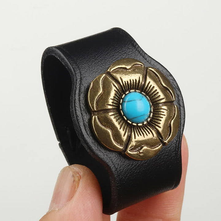 Anillo de fijación para cinturón de cuero auténtico con adorno para cintura
