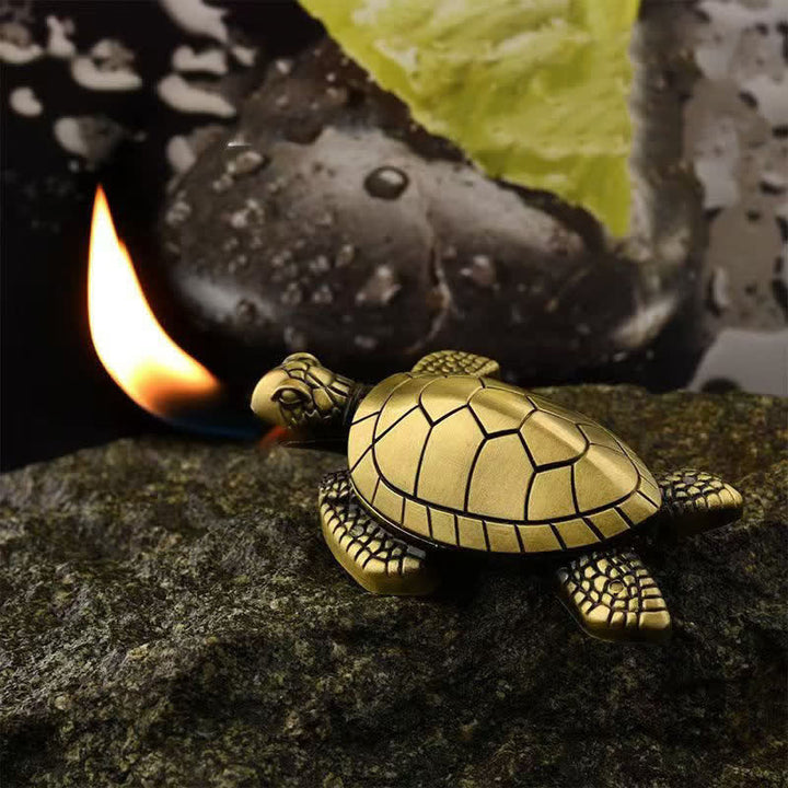 Encendedor de quesoseno recargable con forma de mini tortuga, novedoso