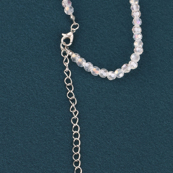 Collar de corbata creativo de cristal artificial hecho a mano