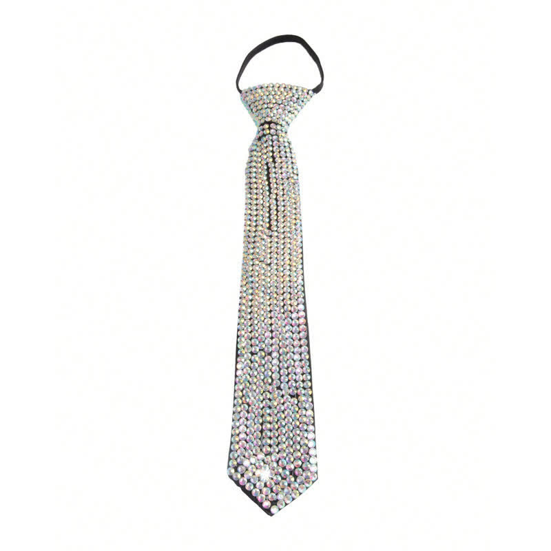 Corbata creativa con brillantes diamantes de imitación
