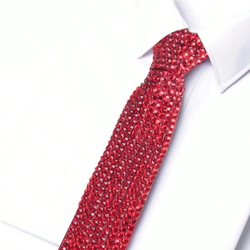 Corbata creativa con brillantes diamantes de imitación