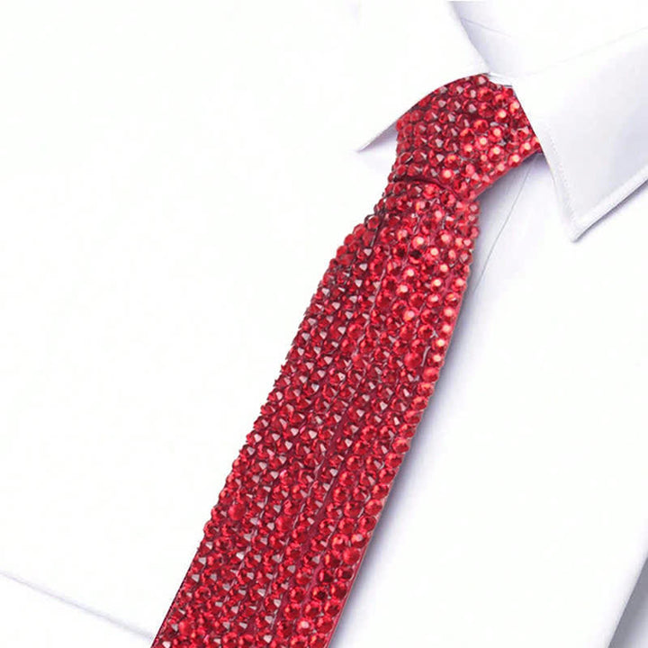 Corbata creativa con brillantes diamantes de imitación