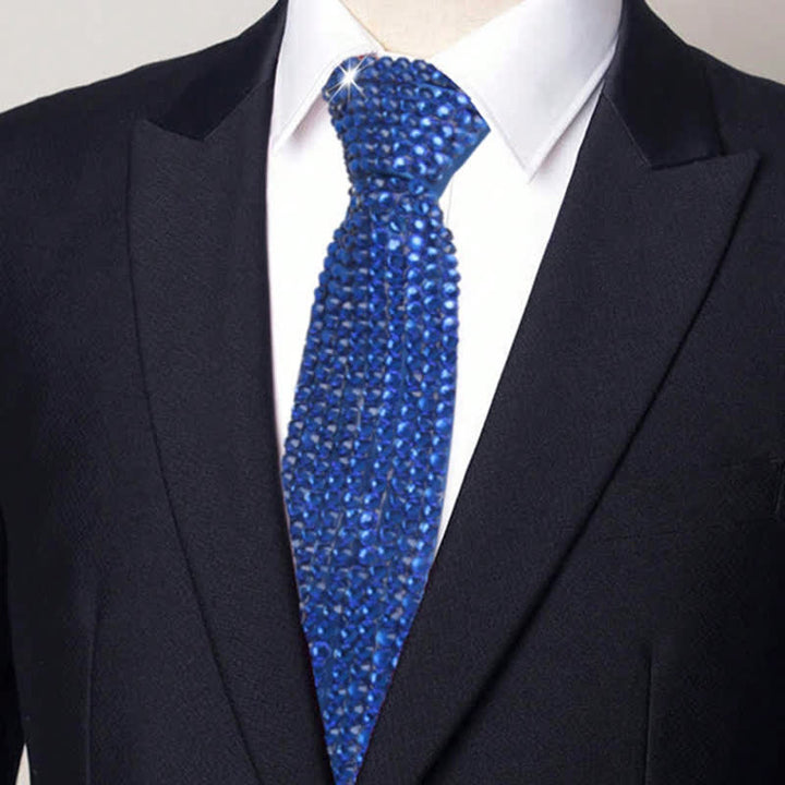 Corbata creativa con brillantes diamantes de imitación