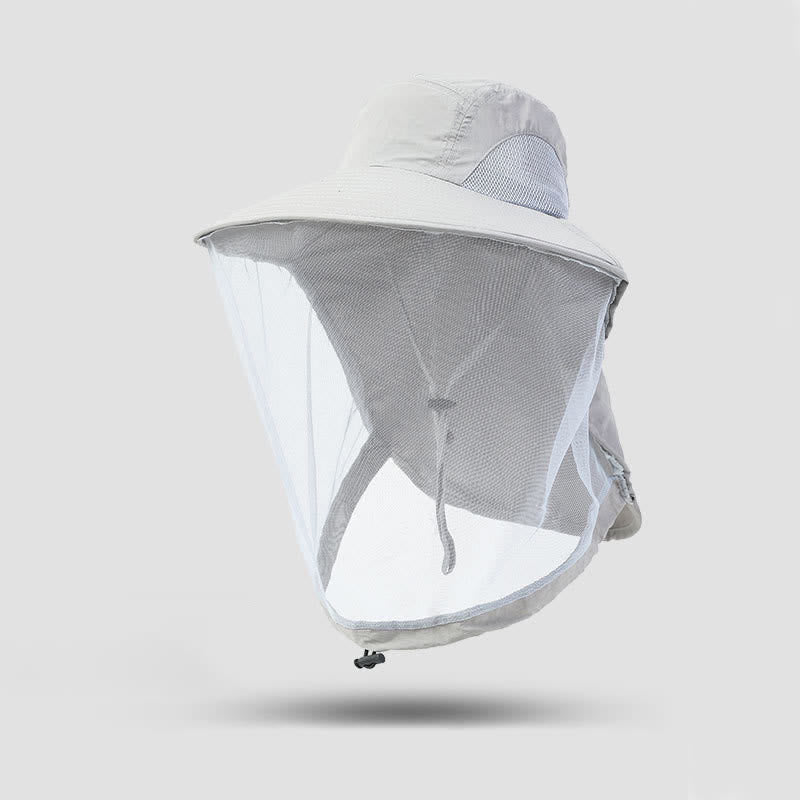 Sombrero de pescador unisex antimosquitos e insectos con protección de malla de velo