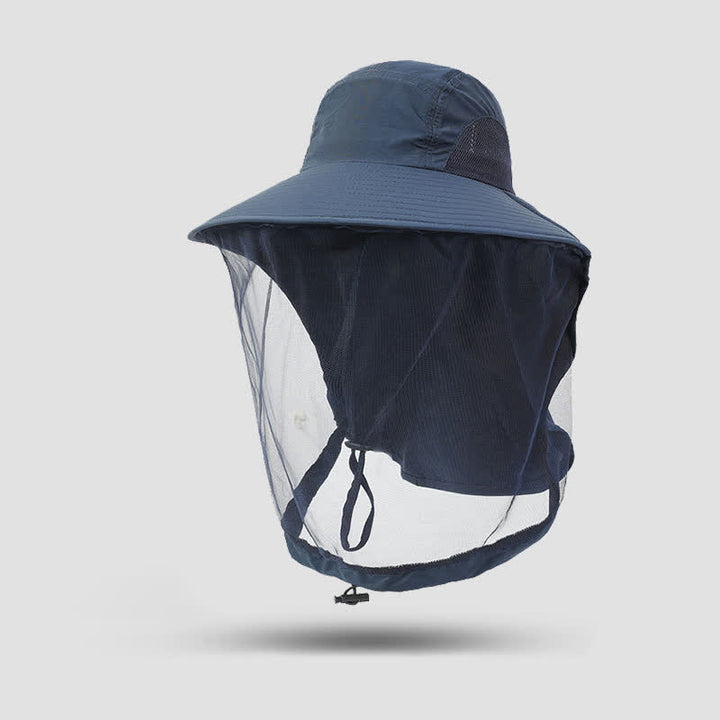 Sombrero de pescador unisex antimosquitos e insectos con protección de malla de velo