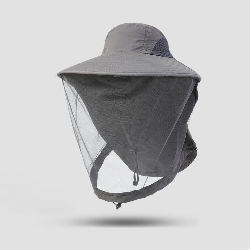 Sombrero de pescador unisex antimosquitos e insectos con protección de malla de velo