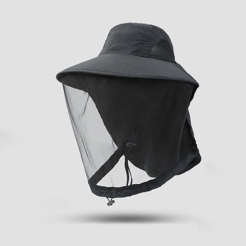 Sombrero de pescador unisex antimosquitos e insectos con protección de malla de velo