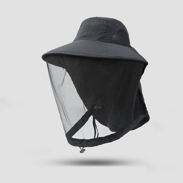 Sombrero de pescador unisex antimosquitos e insectos con protección de malla de velo