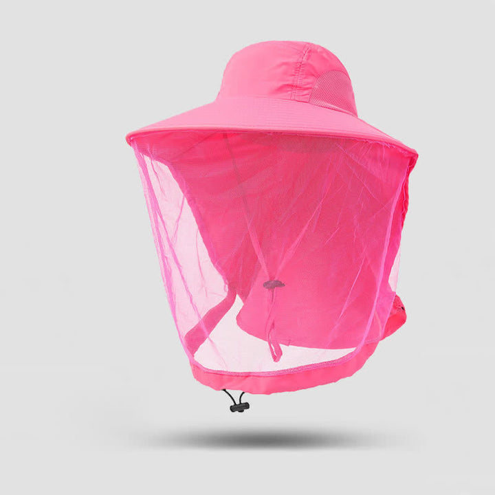 Sombrero de pescador unisex antimosquitos e insectos con protección de malla de velo