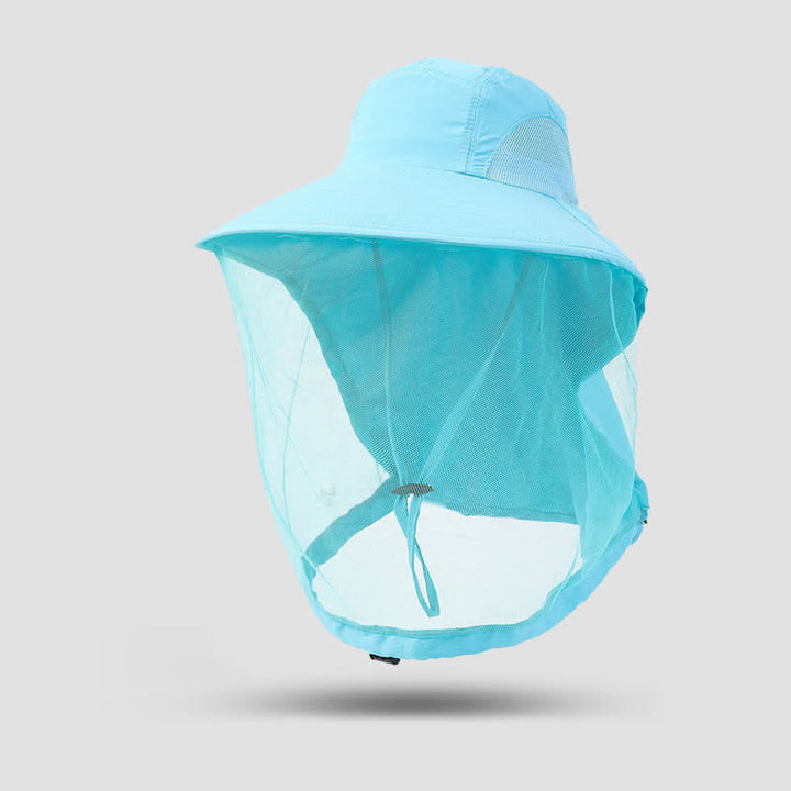 Sombrero de pescador unisex antimosquitos e insectos con protección de malla de velo