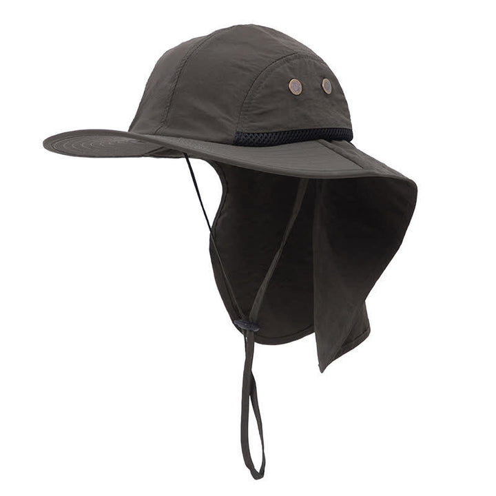 Sombrero tipo pescador de ala ancha con protección solar y solapa para el cuello