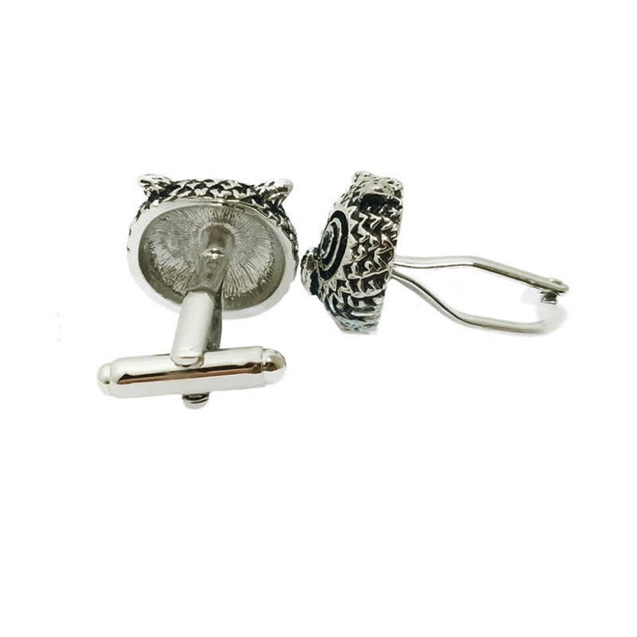 Gemelos plateados con cabeza de búho para hombre (1 par) - image 5