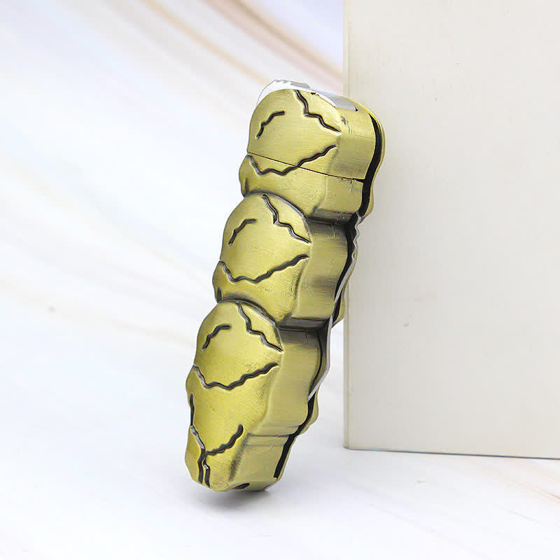 Encendedor de butano recargable con forma de calavera triple y cuchillo - image 7